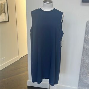 Sleeveless Navy Blue Dress
